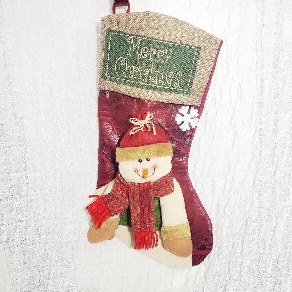 Root Cute Snowman Christmas Stocking